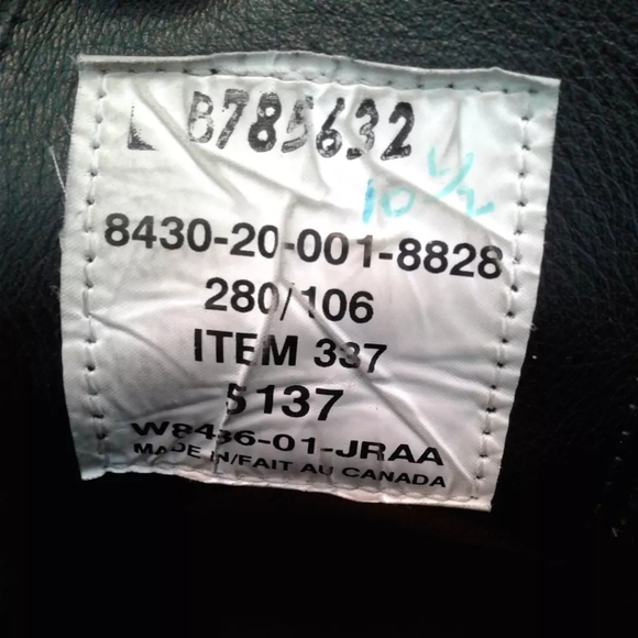 Canadian Army Combat Boots sz 280 10.5 Made in Canada steel toe vibram USA sole - Picture 6 of 8